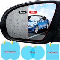 2Pcs Car Rearview Mirror Protective Film Universal Rain-proof Film Side Window Anti-fog Mirror Sticker Car Window Rain Protector