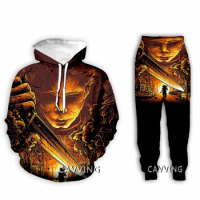 New Fashion 3D Print Horror Myers Jason Hellraiser Hoodies/Hooded Sweatshirts + Pants Trousers Suit Clothes Two-Pieces Sets
