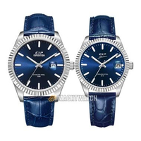 Jam Tangan Couple Expedition E 6865 LSSBU Couple Blue Dial Blue Leather Strap Multicolor