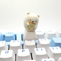 ECHOME Cartoon Keycap DIY Kawaii Color Base Personality Handmade Animal Keyboard Cap Cute Anime Keycap for Mechanical Keyboard