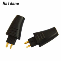 Free Shipping Haldane 1Pair Gold plated Plugs Headphone DIY Audio Custom Pin Adapter for FOSTEX TH900 MKII MK2 Earphone cable