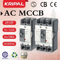 Free Shipping Kripal AC MCCB 63A 100A 125A 2P 3P Moulded Case Circuit Breaker Protector Safety Switch