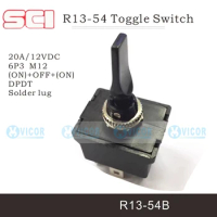 R13-54 R13-54B M12 SCI Toggle switches 6P3 Momentary DPDT 20A12VDC