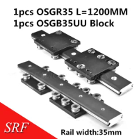 35mm width axis core linear Motion slide rail 1pcs OSGR35 L=1200mm+1pcs OSGB35 linear slide block
