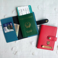 Passport Cover Khuy Bấm - Ví Hộ Chiếu Khắc Tên Khuy Bấm