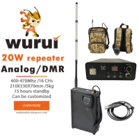 Wurui B2 repeater DMR Backpack 20w digital Mobile relay station walkie talkie Two-way radio radios ham UHF professional portable