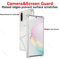Clear Phone Case For Samsung Galaxy Note10 5G Thickened Transparent Case For Sansung Note 10 Shockproof Anti-scratch Cover TPU