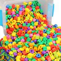 50Pcs Threading Beads untuk pembuatan barang kemas untuk kanak-kanak Montessori mainan Juguetes Para Niñas De 3 5 6 7 10 Años Kralen Kinderen