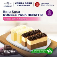 Bolu Susu Lembang - Double Pack D (Reguler - Cheese Cake + Tiramisu) Oleh-oleh Khas Bandung