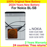 New Original Battery 890mAh BL-5B BL5B For Nokia 5300 5320 N80 N83 6120C 7360 3220 3230 5070 5208 Batteries