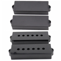 2pcs Electric Guitar Bass Pickup Cover Pickup PB Open/Closed Style 5 String Guitar Shell Cover Black