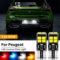 2x LED License Plate Light Bulb Lamp W5W T10 For Peugeot 1007 107 106 108 2008 206 207/207 CC/207 SW 208 3008 301 306 308 307