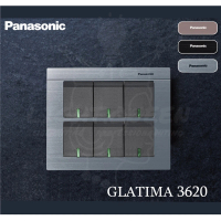 【Panasonic 國際牌】五入 GLATIMA 系列 螢光6切開關 螢光開關 六切開關 110V(WTGF5652H)