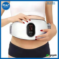 Sabuk Pelangsing Perut EMS dengan Getaran dan 6 Mode Pembakar Lemak Alat Pijat USB Stimulator Otot u
