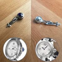 Sapphire Crystal screw watch crown protect guard for cartier pasha watch parts
