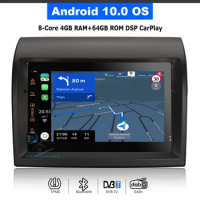 7" 8-Core 64GB Android 10.0 GPS Navi Car Radio Stereo Autoradio for FIAT DUCATO 2007-2015 With Bluetooth Wifi CarPlay USB