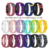 Wrist Strap For Fitbit Ace 3 Kids Smart Watch Band For Fitbit Inspire 2  Sport Bracelet Replacement Soft Silicone Wristband