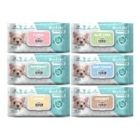 【Absorb Plus】寵物抗菌濕紙巾80抽(6包組)