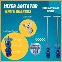 Mixer agitator kimia SS304 0,75KW 1HP 220V 4P Agitator Mixer Chemical