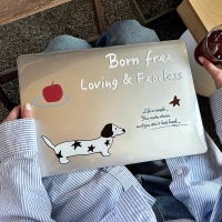 เคสพิมพ์ลายลูกสุนัขและแอปเปิ้ลเข้ากันได้กับ Macbook Air13, M2, M3, M4, A2681, A3113, A3240, Pro13, M