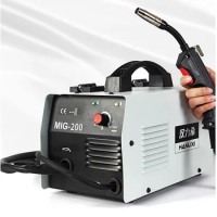 MIG Welding Machine No Gas 5000W 200A Small Semi-automatic for MIG Welder Flux Core Wire Gasless Welding Machine