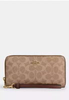 COACH Long Zip Around Wallet In Signature Canvas