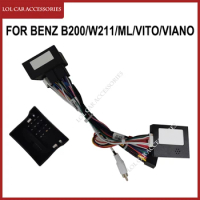 For BENZ B200/W211/ML/Vito/Viano Car Radio GPS MP5 Player Android Power Cable Canbus Box Panel Frame Wiring Harness