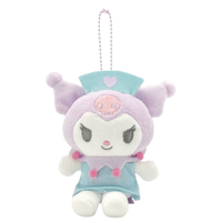 小禮堂 【限購排單不保單】Sanrio 三麗鷗 酷洛米 絨毛玩偶吊飾 (淺藍紫護士 變裝50週年)