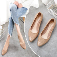 2020 new summer cutout jelly shoes woman breathable loafers hollow out jelly flats ladies beach shoes pvc espadrilles for women