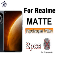 2Pcs Matte Hydrogel Film For Realme 7 8 9 9i 10 11 Pro Screen Protector For Realme GT Explorer Master Neo 5 2 3T TPU Not Glass