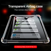 Samung TabS9FE Clear Airbags Shockproof TPU Soft Cover For Samsung Galaxy Tab S9 FE Plus S 9 S9FE S9FE+ WIFI/5G Protect Fundas