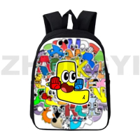 Cute Anime Alphabet Lore Backpack for Girls 12/16 Inch Boys Sports School Bags 3D Letter Legend Cartoon Book Bag Laptop Packbag