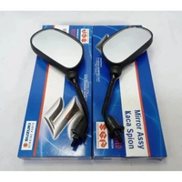 SUZUKI KACA SPION SMASH OLD SHOGUN 125 SPIN OLD SPIN NEW DRAT 12 KIRI KANAN GAGANG HITAM 56500-09G20