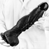 37cm Black Big Dildo Butt Plug Dilator Masturbator Sex Toys Strap on Penis Realistic Cock Fisting PVC Monster Dick