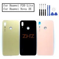 Battery Rear Back Cover For huawei Nova 3E/ for Huawei P20 Lite Glass Housing Battery Door Case With Adhesive Repair Parts