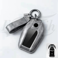 Car Leather Key Case Cover Chain For BMW E90 3 4 5 Series F20 F21 F30 F31 Display Key G11 G12 G30 G31 G32 I8 Energy Ix XM I7