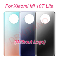 For Xiaomi Mi 10T Lite 5G Battery Cover Back Glass Mi10t Lite Rear Door Housing Clear Case Replacement Repair Parts+Sticker