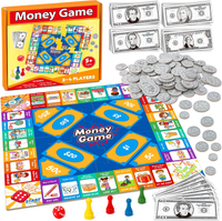Torlam Money Board Games for Kids Coins and Bills Toddler Pretend Play Toys Money for Kids Learning