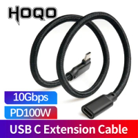 4k@60hz 100w usb type c extension cable 90 degree 3m 5a 5m 1m right angle usb c to c cable male to female data charge video cord