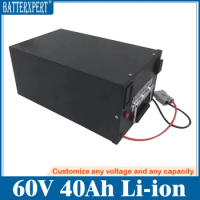 Waterproof 60V 40Ah lithium ion bateria li ion BMS for 4000W 3000W Tricycle scooter bike Motorcycle go cart +5A charger