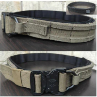 TICAL Tactical MOLLE CS Military Army Warrior Belt RG Hunting Shooter Belt Double Layer Hard with AK AR M4 AR1magazine Pouches