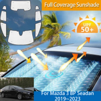 Car Full Coverage Sunshade For Mazda 3 Mazda3 Axela BP 2019 2020 2021 2022 2023 Anti-UV Auto Accessories Window Decoration Visor