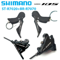 Shimano 105 ST R7020 BR R7070 Dual Control Lever R7070 Brake Caliper R7020 Hydraulic Disc Brake Road Bicycle Shifter Derailleur