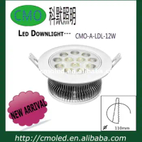 12w led downlights with 110mm hole size