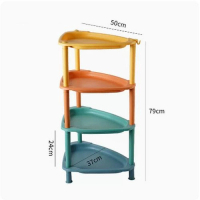 塑料三角置物架(大三角形 四層混色【加厚款】)