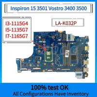 LA-K032P.For Dell Inspiron 15 3501 Vostro 3400 3500 Laptop Motherboard.With CPU I3-1115G4/I5-1135G7/I7-1165G7.CN 7HC6F X9TX0