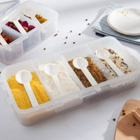 韓國樂扣樂扣調味盒塑料分格調料瓶罐廚房用品套裝密封保鮮盒帶蓋 交換禮物