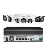 DH OEM 4ch 8ch 16ch 32 2MP 4MP 5MP Surveillance PoE Full Color Night Vision Kit Home Security CVI IP CCTV Camera System