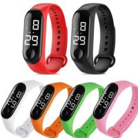 M3 Led Watch Color Screen Smart Sports Bracelet Running Swimming Waterproof Touch Heart Rate Men's And Women's Silicone Watch