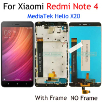 MTK Helio X20 5.5Inch For Redmi NOTE 4 LCD Display Touch Screen Digitizer Assembly with Frame For Xiaomi Redmi Note 4 Pro Prime